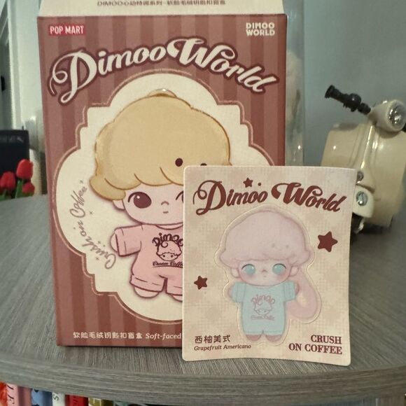 Poomart DIMOO Crush on Coffee Series Plush Pendant - Grapefruit Americano - Picture 1 of 5